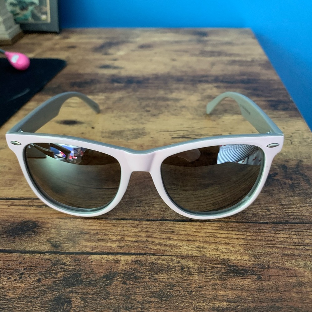 Pink and gray sunglasses